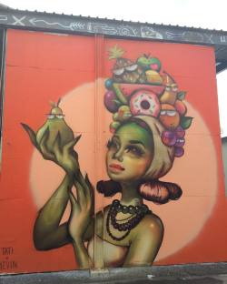 🍎🍏🍐🍓🍍Carmen Miranda collabo mural with @klyonsnatborn