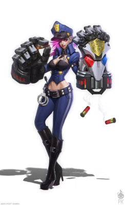 Officer Vi Concept Art by Zeronis Vi, stop playing with my feelings