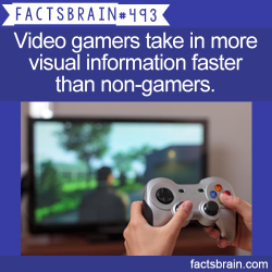 factsbrain:  Video gamers take in more visual information faster
