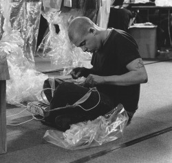 erymanthian:   Lee Alexander McQueen backstage at his Spring/Summer