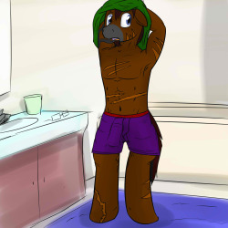 Pendleton Dreadful drying off after a shower. Stream Request