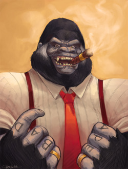 carmessi:  i really want to draw a badass gorilla for a long