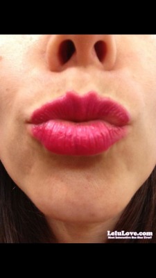 My #lips look like the Batman symbol lol (my #lipstick pics/vids: http://www.lelulove.com/?page=Search&amp;q=lipstick ) Pic