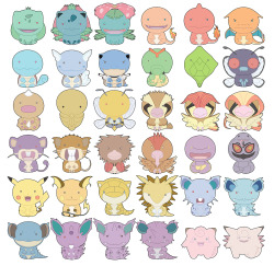 monticusrex: I made cute versions of Gen I of Pokemon and IT