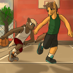 Hoops and Dumbbell playin’ some one-on-one.  Stream request,