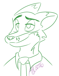 kineticpony:  QUICK DOODLE OF NICK WILDE BECAUSE I HAVEN’T