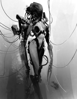 sekigan:  ArtStation - Robo Lady, Anthony Jones