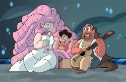 littlestpenguin:  A commission I did of Steven and his parents.