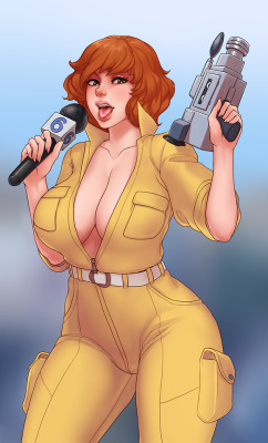 djcomps:  May’s montly Patreon picture, April O’Neil pinup!Contains