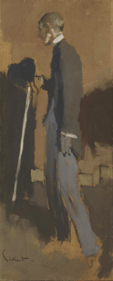 Oil sketch of Aubrey Beardsley by Walter Sickert.