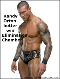 everythingwweconfessions:  “Randy Orton better win Elimination Chamber.”