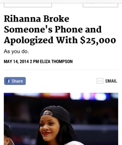 definited:  rihanna feel free to broke my phone  