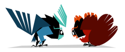 winslowdraws: sharp bird & round bird @thatonegojimun  