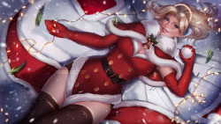 olchas:  Finished to paint December wallpaper ^v^ This is Mercy