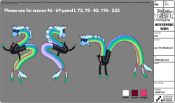 selected character model sheets from Lady Rainicorn of the Crystal