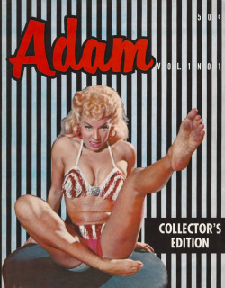 Lilly Christine is featured on the cover of the premiere issue of ‘ADAM’; a popular 50’s-era Men’s Magazine..