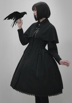 lolita-wardrobe:  Your Gift [-The Raven-] Gothic Lolita Jacket