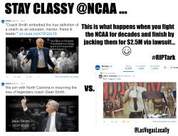lasvegaslocally:The day UNC coach Dean Smith died the @NCAA Twitter