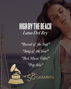 only-lana-del-rey:    Lana Del Rey submits “High By the Beach”