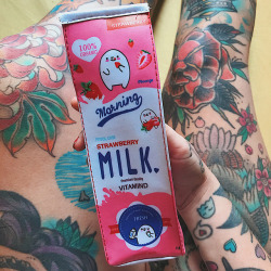 ink-pedia:Cute strawberry milk carton that is also a pencil case