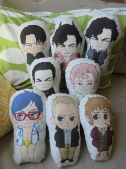 New plushies! These guys will be available at Fanime, along with