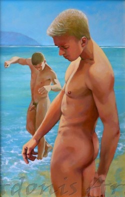 gay-erotic-art:  men-in-art:  Aegean SummerAndrew Potter   Autumn