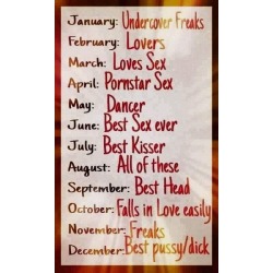krissy-lusciousrose1:  November (freaks) tell me your month 😜