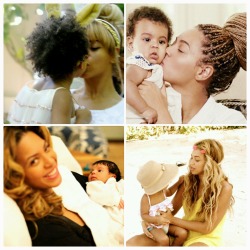 beyonce-is-irreplaceable:Beyoncé and Blue Ivy Carter 💕