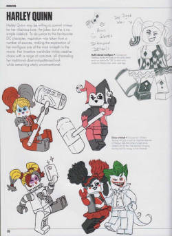 ginzbot:Concept art and models of Harley Quinn from the LEGO
