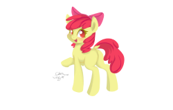 buttertwins:  A new try of new technique Applebloom  c: