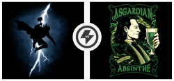 geeksofdoom:  Thor & Loki shirts on sale today!! {got me