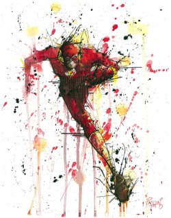 league-of-extraordinarycomics: Superhero Watercolor Paintings