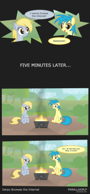 madame-fluttershy:  Derpy Browses the Internet by *ParallaxMLP