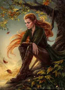 breathtakenfantasies:  Tauriel by Inna Vjuzhanina 