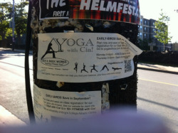 flabbergastedpigeon:  Yoga with Cia!  Saw these posters earlier