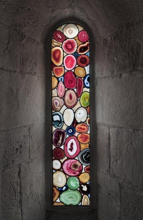 delicatuscii-wasbella102:  Stained glass window made from sliced