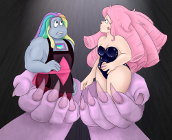 A commission for @master-of-the-boot , based on his AU fic “Bismuth: