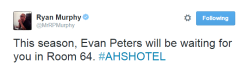 entertainingtheidea-deactivated: Ryan Murphy just confirmed Evan