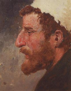 Head of red-headed man, 1885, Vasily Polenov