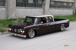 rodandcustomshow:  Tim Molzen’s 1962 Dodge ¾ ton crew cab