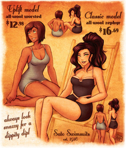 iahfy:retro swimsuit ad because why not  <3 <3 <3