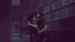 maebelle:  cheeky kiss in the library