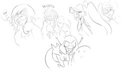 themanwithnobats: shark teeth girls sketches to try to get me