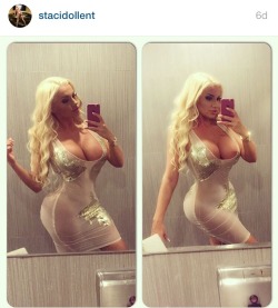 candyhousebimbos:wow i don’t like fake body but her dress on the 8th pic is wowxxsixte