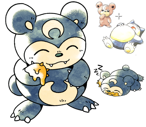 bynineb:  snorlax + teddiursa