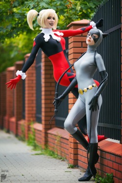 sexynerdgirls:  Classic Harley Quinn and Catwoman by Rei-Doll