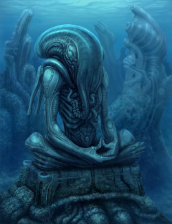 morbidfantasy21:  Xenocthulhu – Cthulhu in the style of H.R.