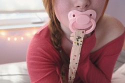 mylittleadventuresinbdsm:  Fall mornings 😌  Paci clip by the