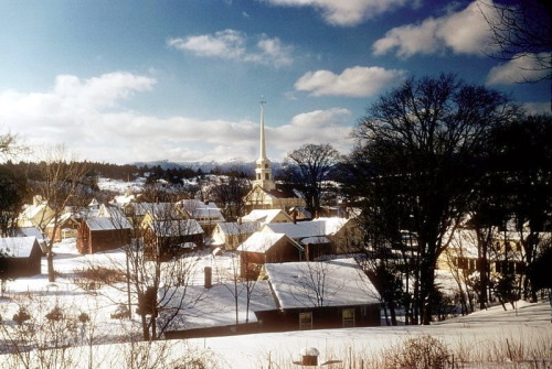 vintage-every-day:The Winter lingering in a small town in Vermont