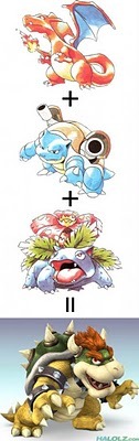 abundantchewtoys:   3 Pokemons = Bowser   Yes.